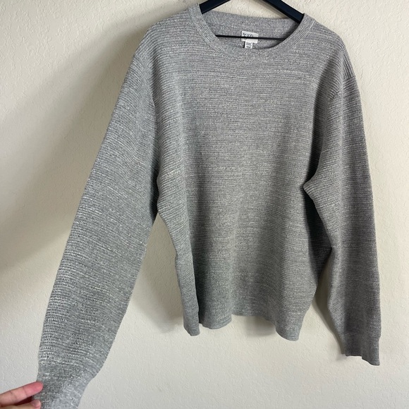 J. Crew Rugged Cotton Waffle Sweater in Gray Size XXL - Picture 3 of 8